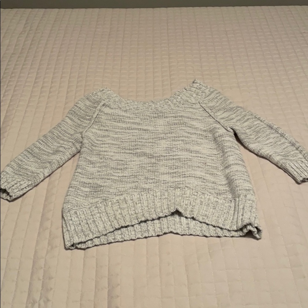 Express Off-The-Shoulder Crop Sweater